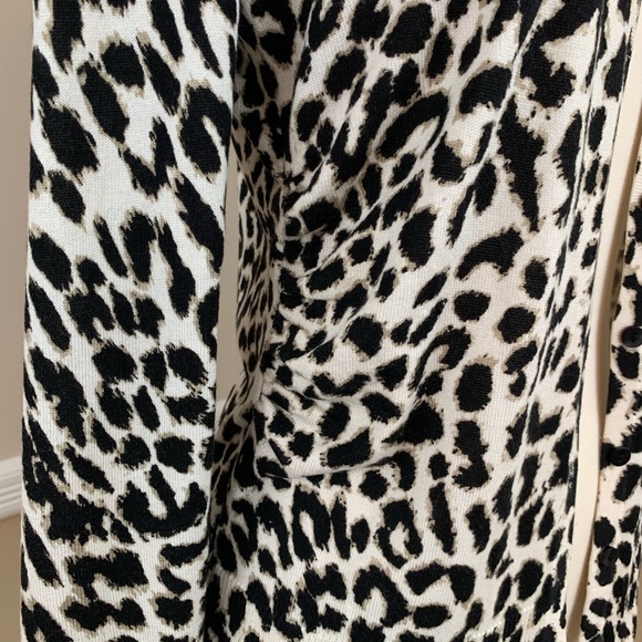 Ann Taylor Silk Cashmere Animal Cardigan Sweater - Picture 3 of 7